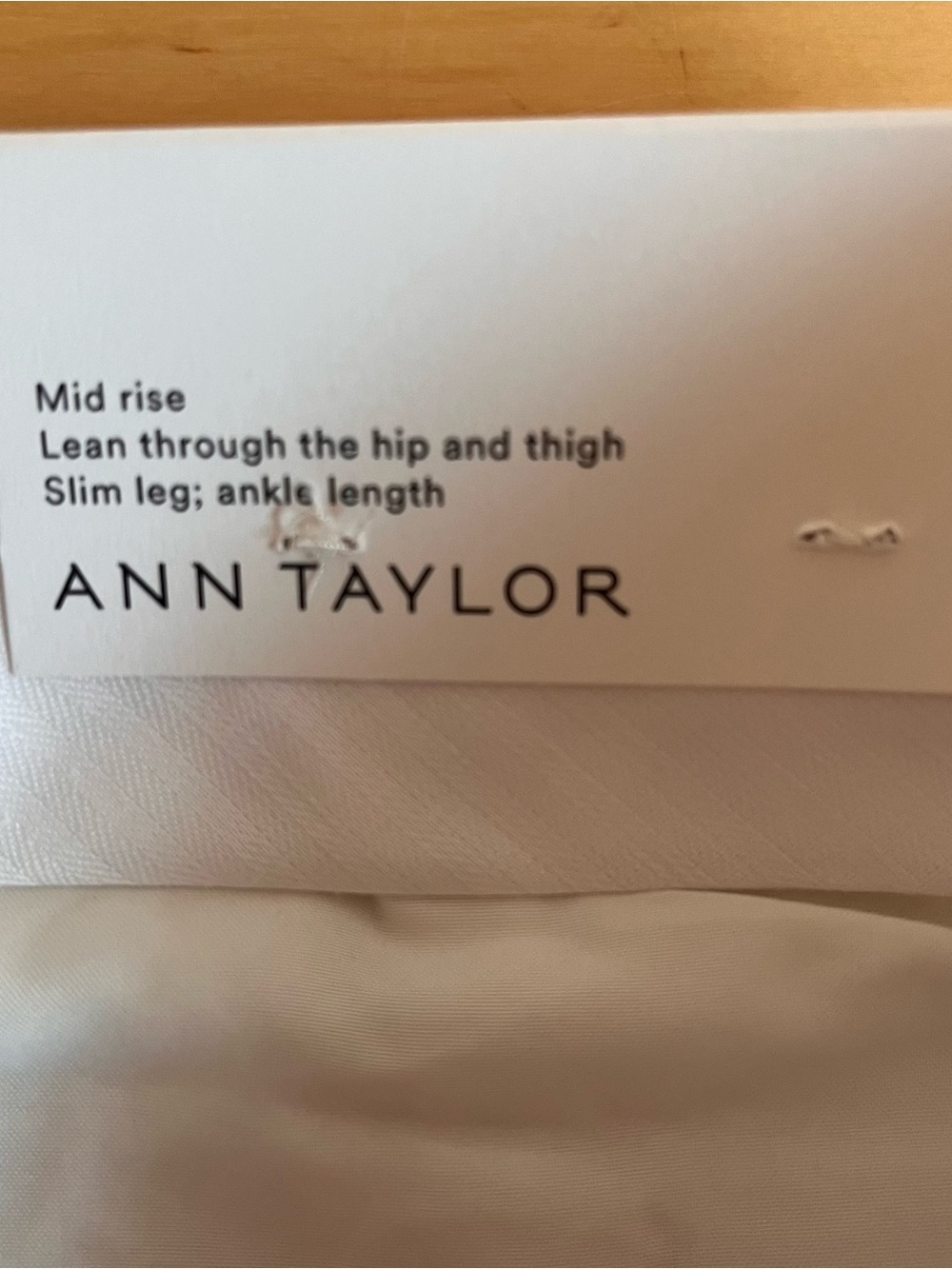 NWT Ann Taylor Beige Textured The Ankle Pant Business Casual Career Preppy Sz 8 - Picture 10 of 11